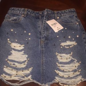 Jean skirt, new with tags